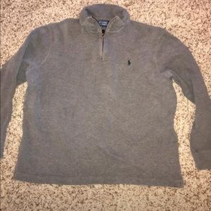 Men’s Grey polo quarter zip